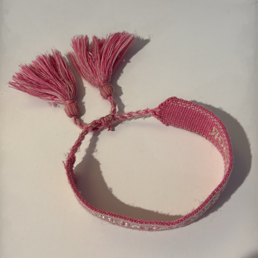 MOVING SALE Christian Dior Pink J'Adior Woven Friendship Bracelet - Picture 4 of 7